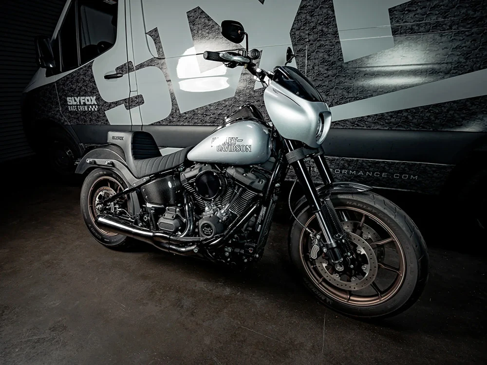 Slyfox Performance SF-0802-1656 Highnoon Tuck N Roll Dual Seat for Harley-Davidson Sport Glide/Low Rider 18-Up/Low Rider S 20-Up/Low Rider ST 22-Up - Image 3
