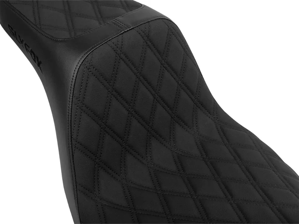 Slyfox Performance SF-0802-1671 Highnoon Dual Seat w/Black Double Diamond Stitch for Harley-Davidson Sport Glide/Low Rider 18-Up/Low Rider S 20-Up/Low Rider ST 22-Up - Image 2