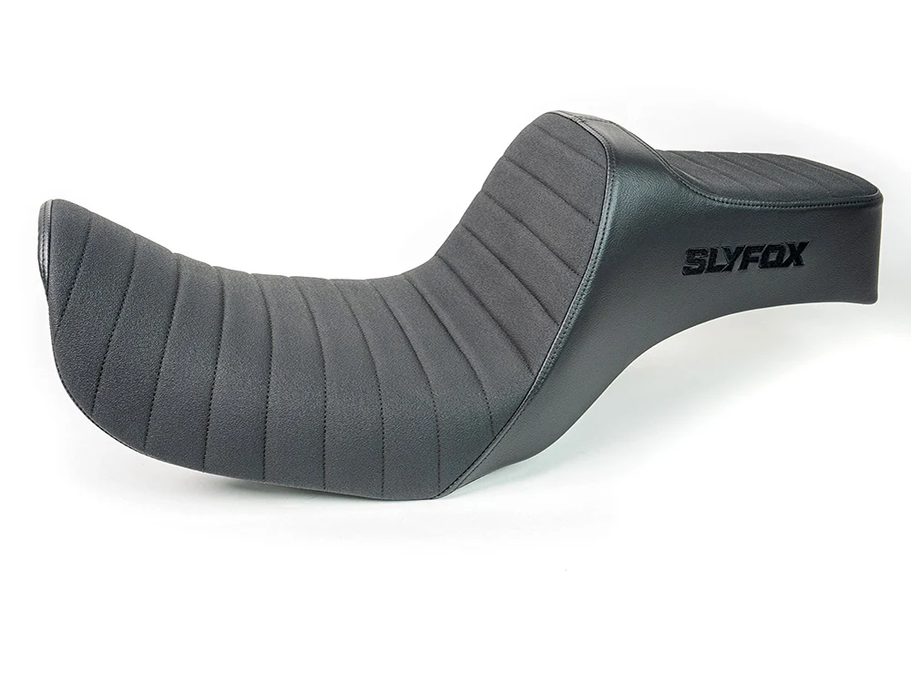Slyfox Performance SF-0803-0759 Highnoon Tuck N Roll Dual Seat for Harley-Davidson Dyna 96-03
