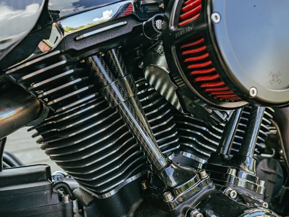 Slyfox Performance SF-0928-0123 Carbon Fiber Pushrod Cover Kit for Harley-Davidson Milwaukee-Eight 17-Up - Image 4
