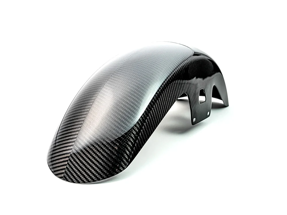 Slyfox Performance SF-1401-1079 Mid Length Carbon Front Fender Gloss Finish for most Harley-Davidson Touring 14-24 w/19" Front Wheel