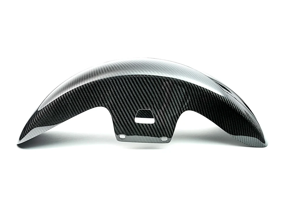 Slyfox Performance SF-1401-1079 Mid Length Carbon Front Fender Gloss Finish for most Harley-Davidson Touring 14-24 w/19" Front Wheel - Image 2