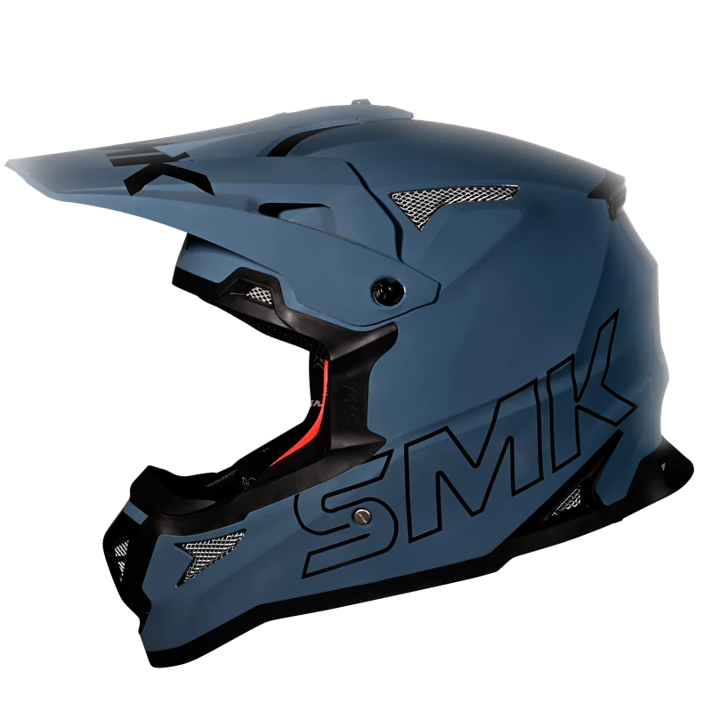SMK Allterra Solid Gloss Sharkskin Blue GL201 Helmet - Image 3