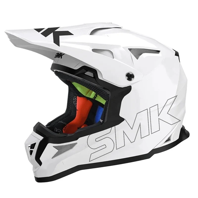 SMK Allterra Solid Gloss White GL120 Helmet