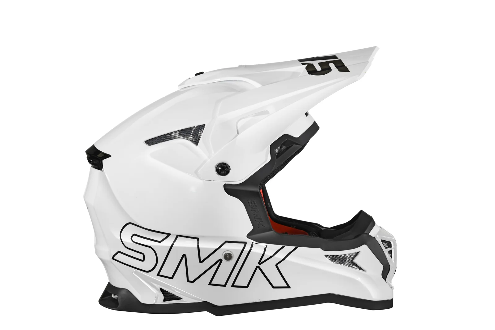 SMK Allterra Solid Gloss White GL120 Helmet - Image 2