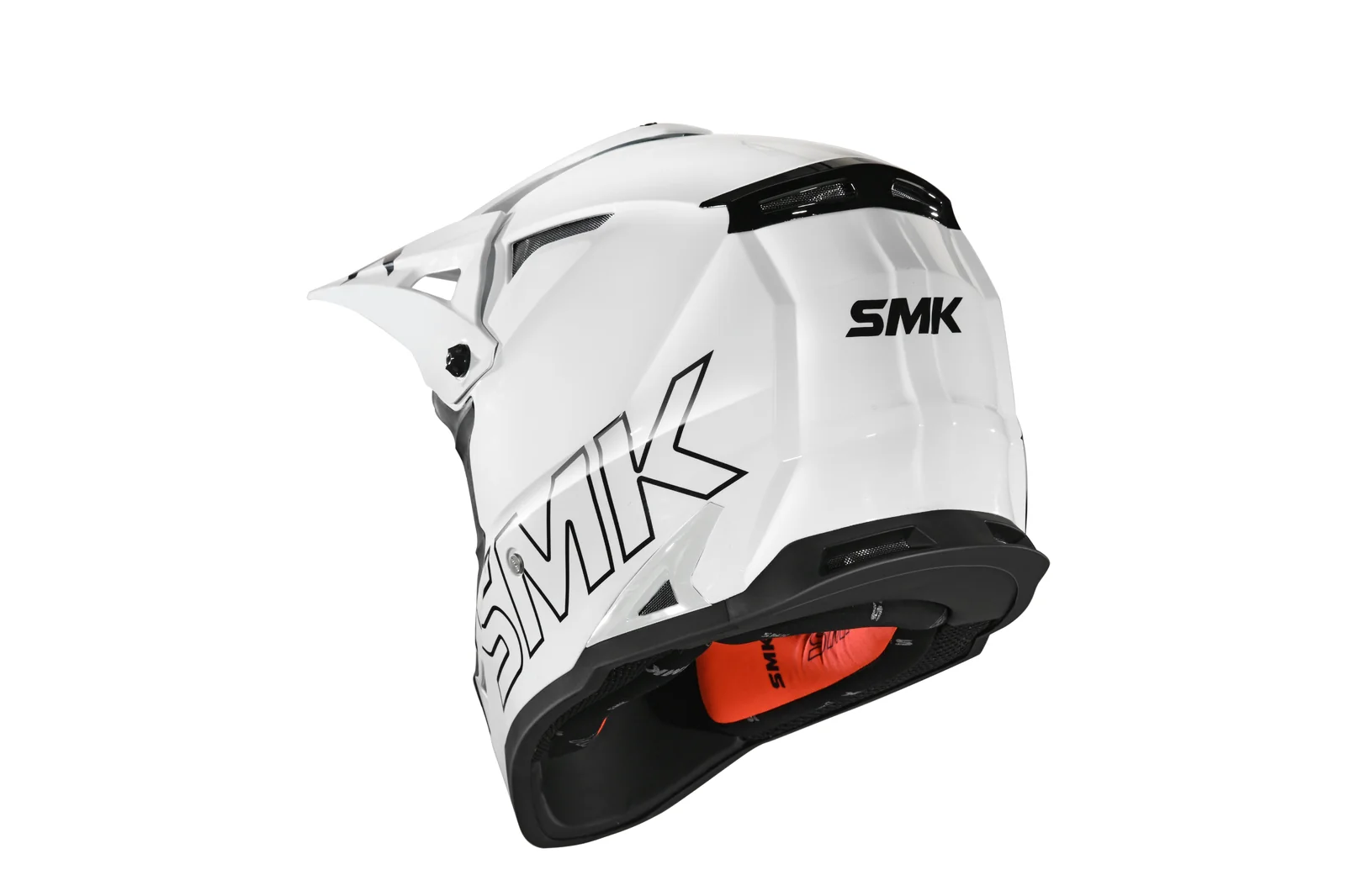SMK Allterra Solid Gloss White GL120 Helmet - Image 4
