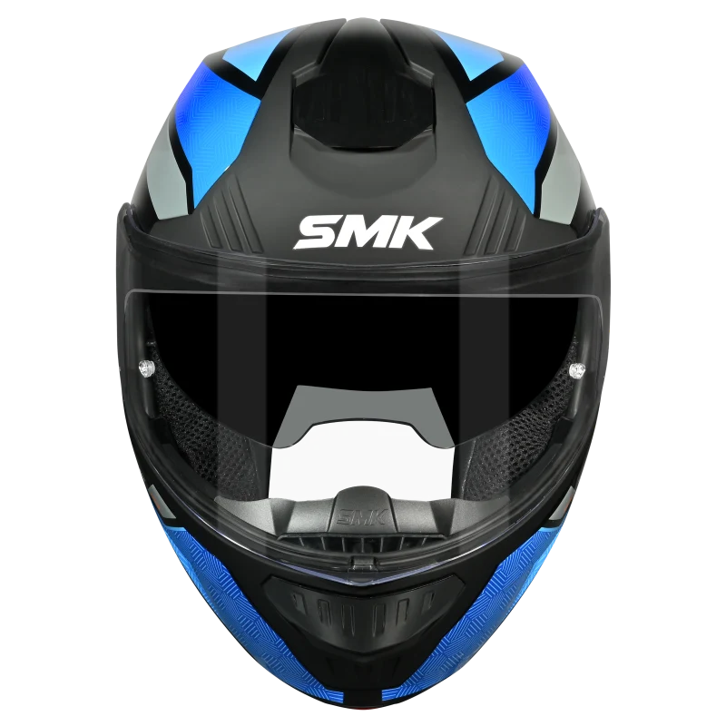 SMK Gullwing Sonic Gloss Black/Blue/Grey GL256 Helmet - Image 3