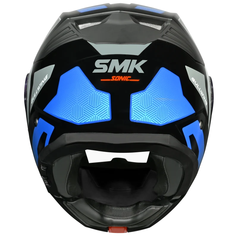 SMK Gullwing Sonic Gloss Black/Blue/Grey GL256 Helmet - Image 5