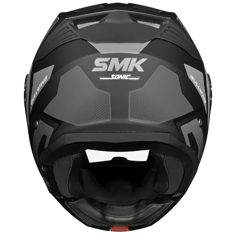 SMK Gullwing Sonic Matte Black/Grey MA266 Helmet - Image 5
