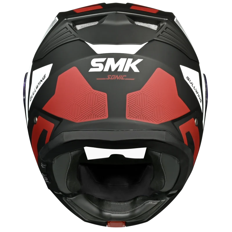SMK Gullwing Sonic Matte Black/Red/White MA231 Helmet - Image 5