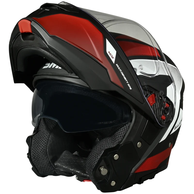 SMK Gullwing Sonic Matte Black/Red/White MA231 Helmet - Image 6