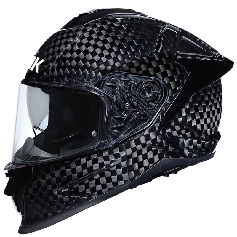 SMK Titan Carbon Solid Gloss Black GLCA200 Helmet