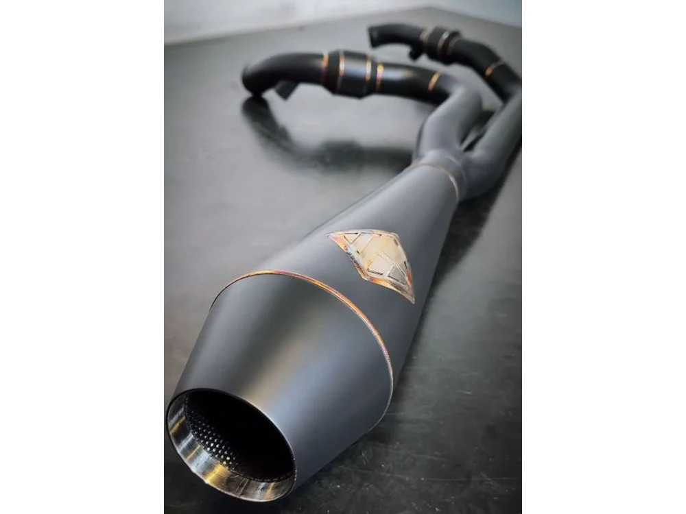 SP Concepts SPC-1-003-B-PF-ONYX 4.5" Big Bore 2-1 Exhaust w/ProFlo Headers Black Onyx for Harley-Davidson Softail 18-Up w/Non-240 Rear Tyre Models