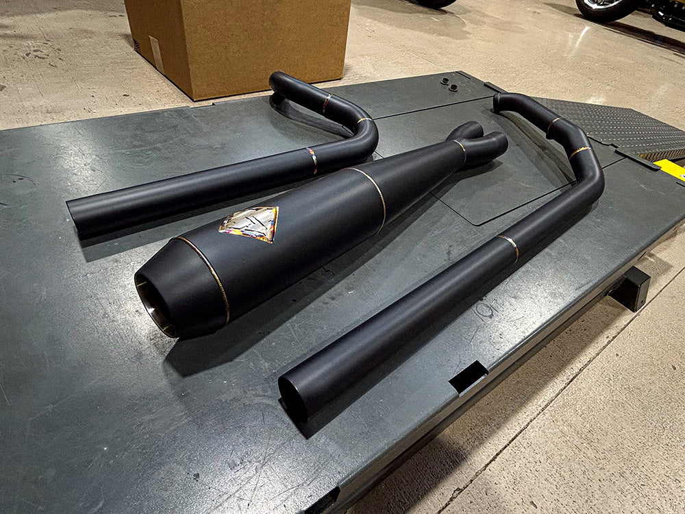 SP Concepts SPC-2-004-B-ONYX Turnpike 2-1 Full Length Exhaust Black Onyx for Harley-Davidson Touring 17-Up