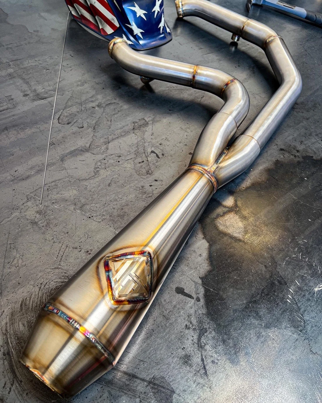 SP Concepts SPC-9-001 Lanesplitter 2-1 Exhaust Stainless Steel for Harley-Davidson FXR 87-94