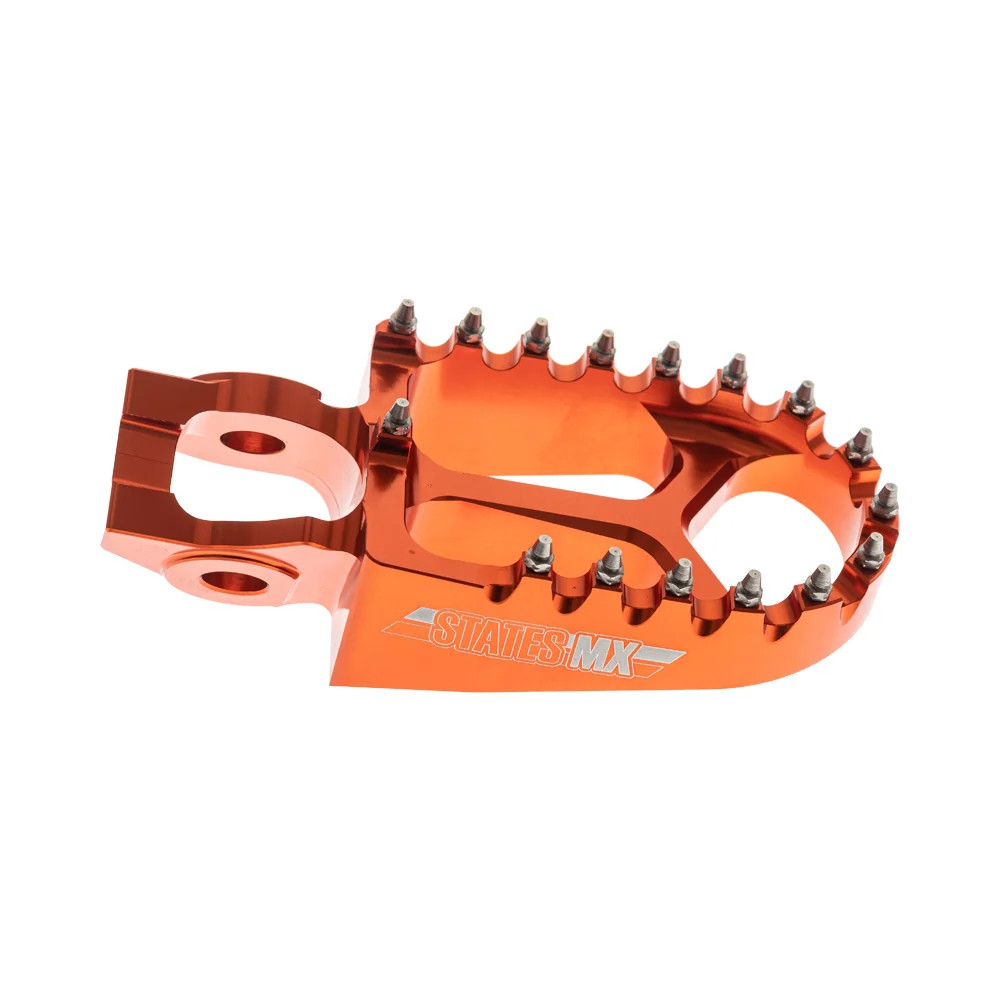 States MX 70-FP5-511E Alloy S2 Off Road Footpegs Orange for all KTM 50-530 SX/EXC 16-Up/Husqvarna 85-501 16-Up - Image 2