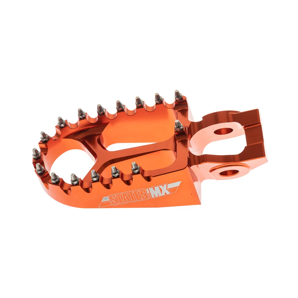 States MX 70-FP5-511E Alloy S2 Off Road Footpegs Orange for all KTM 50-530 SX/EXC 16-Up/Husqvarna 85-501 16-Up - Image 3