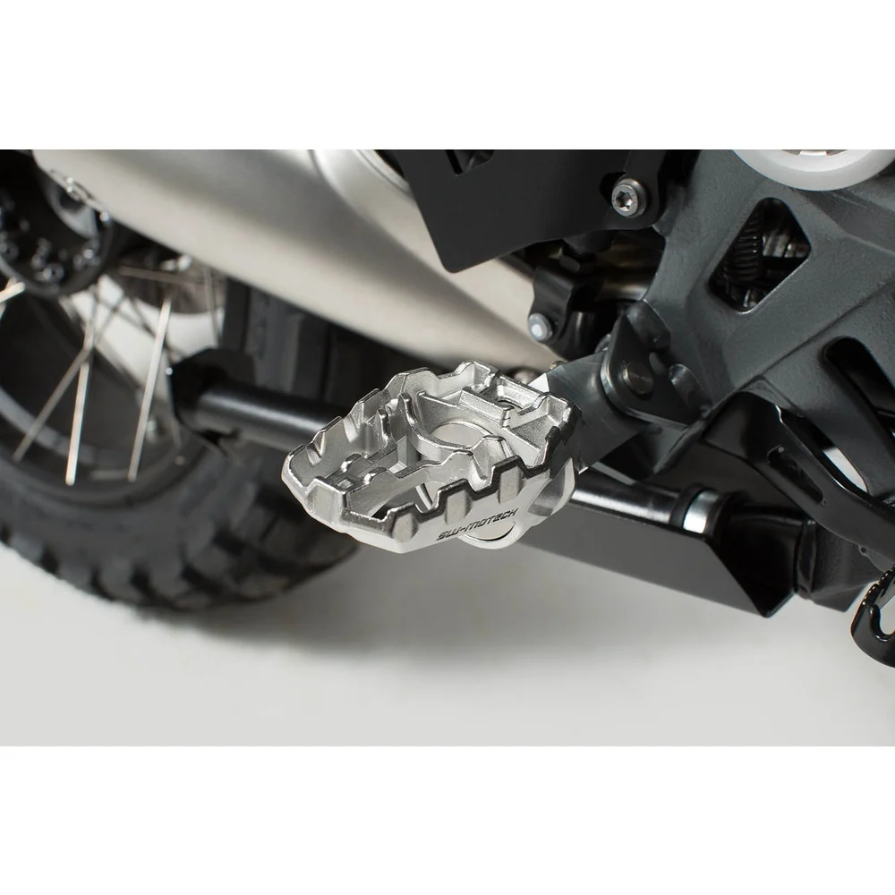 SW-Motech SW-FRS0111210201 EVO Footrest Kit Silver/Black for Honda XL600V Transalp 87-99/XRV650 Africa Twin 87-90/XRV750 Africa Twin 89-03/CRF1000L Africa Twin 15-17 - Image 3