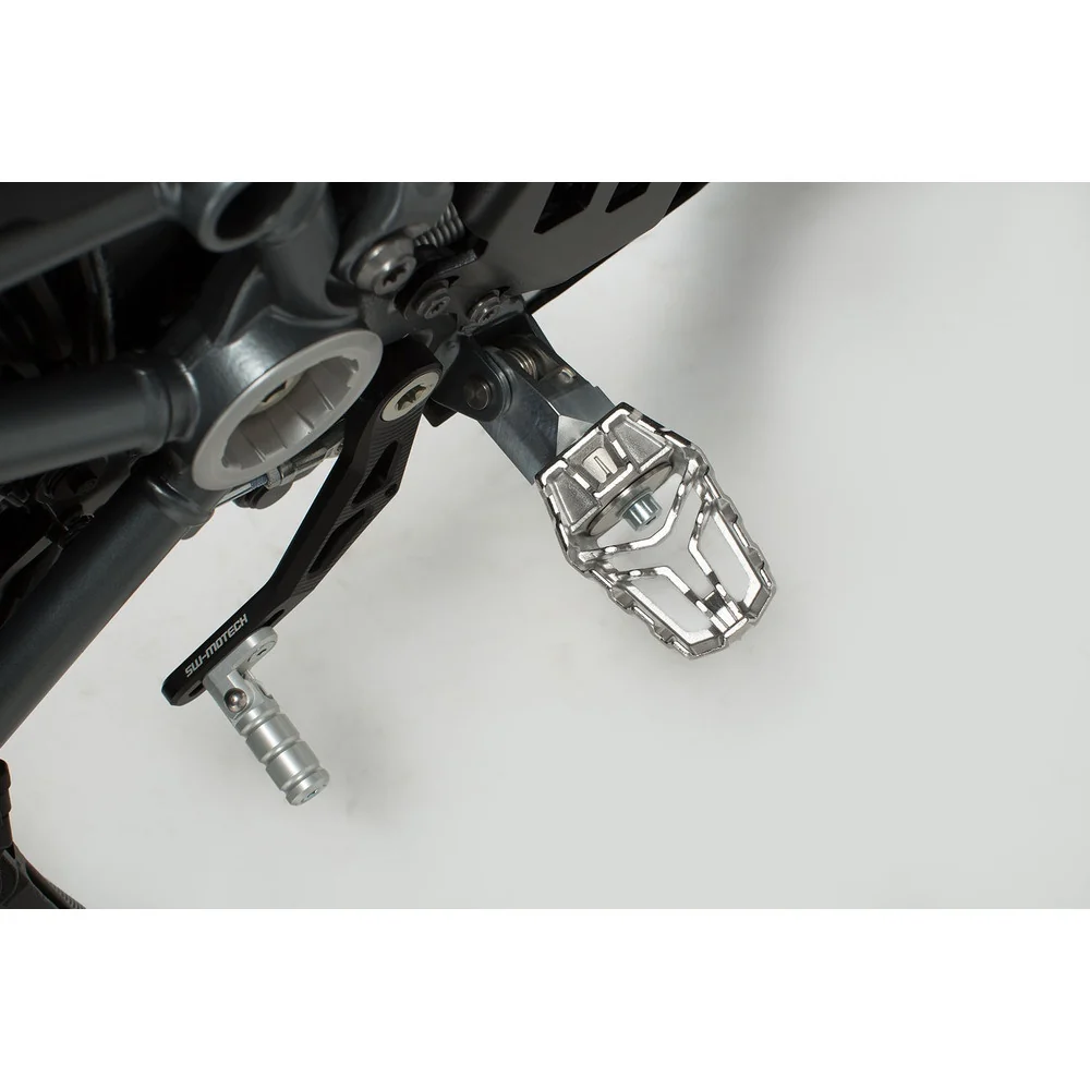 SW-Motech SW-FRS0111210201 EVO Footrest Kit Silver/Black for Honda XL600V Transalp 87-99/XRV650 Africa Twin 87-90/XRV750 Africa Twin 89-03/CRF1000L Africa Twin 15-17 - Image 5