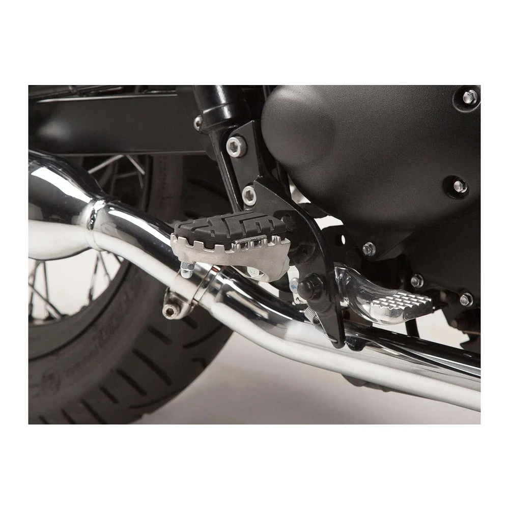 SW-Motech SW-FRS1101110201-S ION Footrest Kit Silver for Triumph Bonneville/T100 04-16/Scrambler 05-Up - Image 2