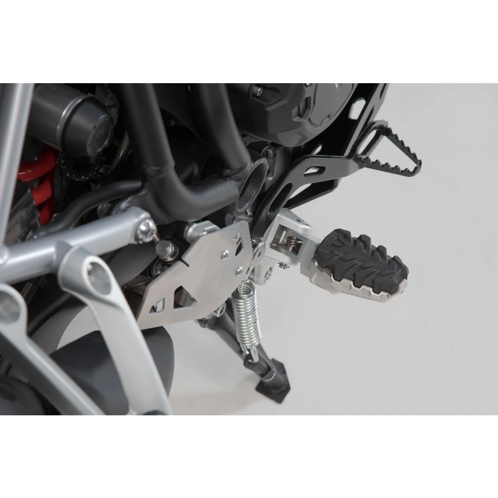 SW-Motech SW-FRS1111210103 EVO Footrest Kit Silver/Black for Triumph Tiger 800 10-Up/Tiger 900 19-Up/Tiger 1200 11-15/Scrambler 1200 21-Up Models