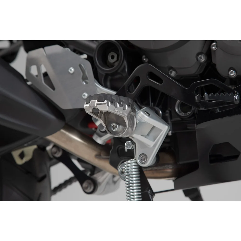 SW-Motech SW-FRS1111210103 EVO Footrest Kit Silver/Black for Triumph Tiger 800 10-Up/Tiger 900 19-Up/Tiger 1200 11-15/Scrambler 1200 21-Up Models - Image 3