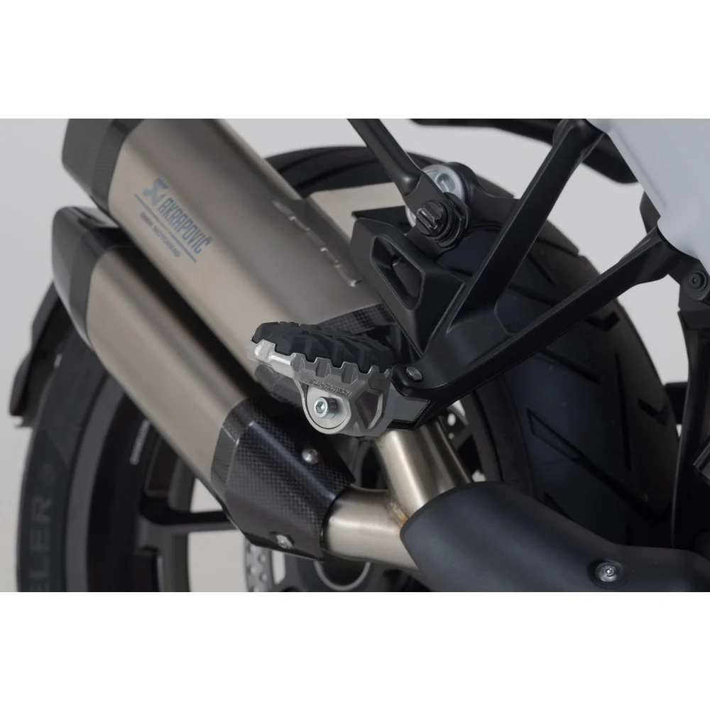 SW-Motech SW-FRS1811210100 EVO Passenger Footrest Kit Silver/Black for BMW R 1300 GS 24-Up/Harley-Davidson Pan America 21-Up - Image 3