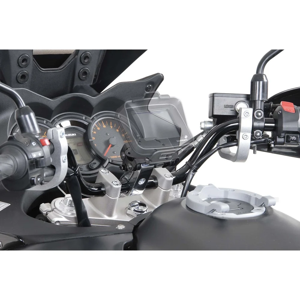 SW-Motech SW-GPS0030810201-S Vibration-Damped GPS Mount Silver with Handlebar Clamp for 28mm Handlebar - Image 2