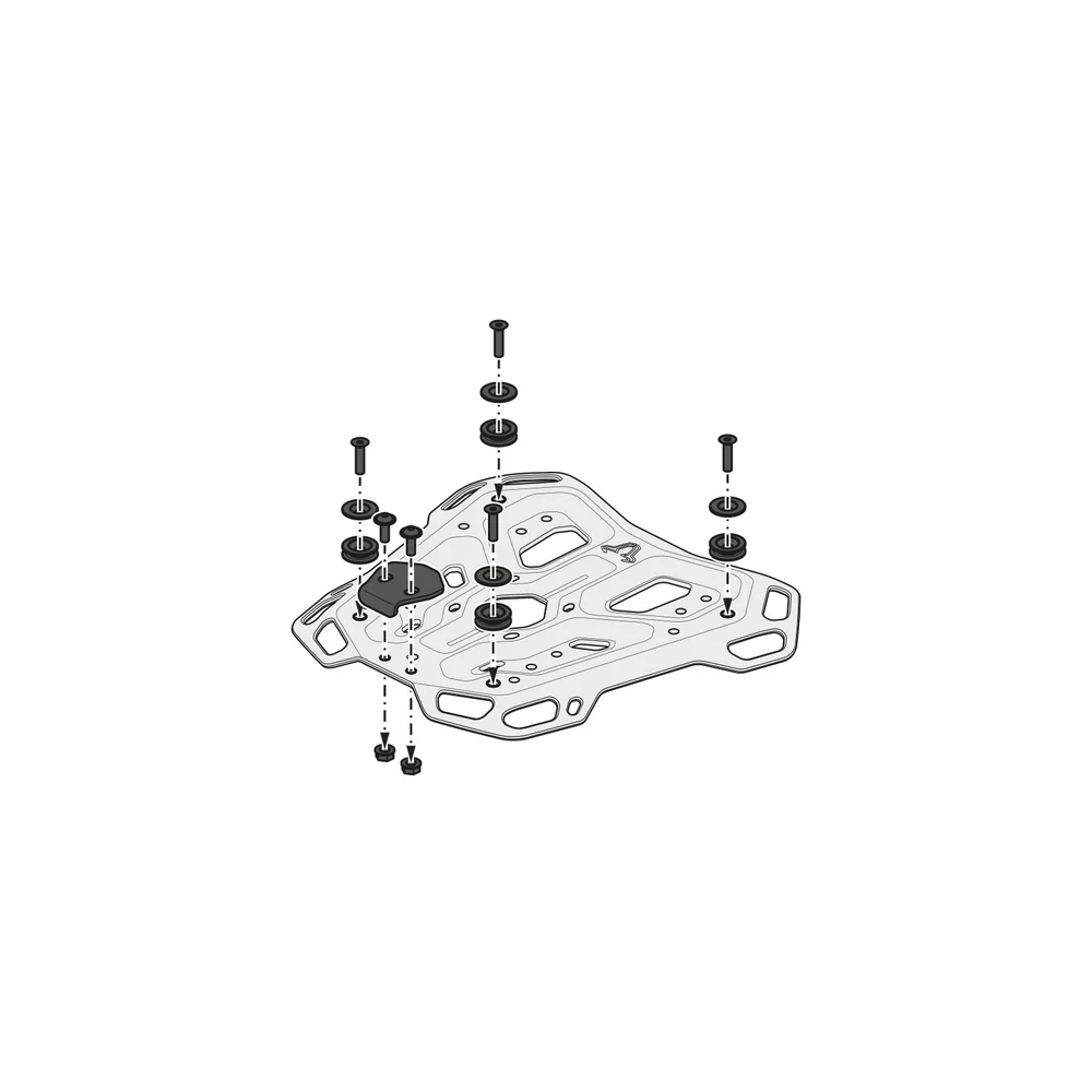SW-Motech SW-GPT0755819000-B ADVENTURE-RACK Base Plate Black for BMW F 650 GS Twin 07-12/F 700 GS 12-18/F 800 GS 08-18/F 800 GS Adventure 13-18 - Image 4