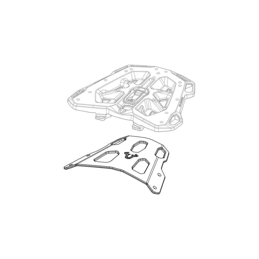 SW-Motech SW-GPT0889116001-B STREET-RACK Base Plate Black for Kawasaki Z 900RS/Z 900RS Cafe/Z 900RS SE 17-Up/Z 900RS 50th Anniversary 22-Up - Image 2