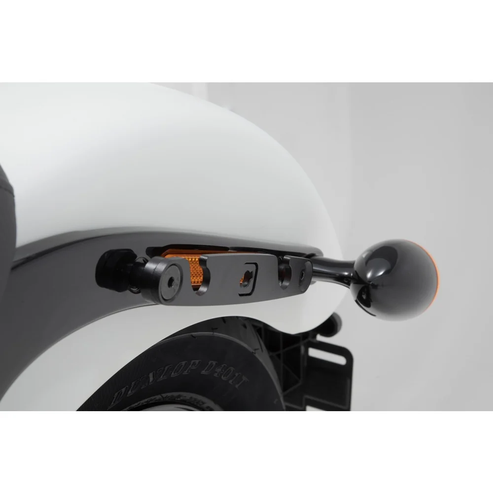 SW-Motech SW-HTA1868210200 SLH Left Side Carrier Black for Harley-Davidson Softtail Slim 17-Up