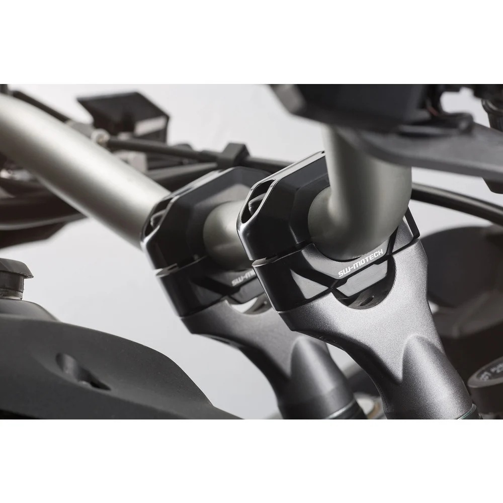 SW-Motech SW-LEH000392200130-B 30mm Bar Riser Black for 22mm Handlebars - Image 2