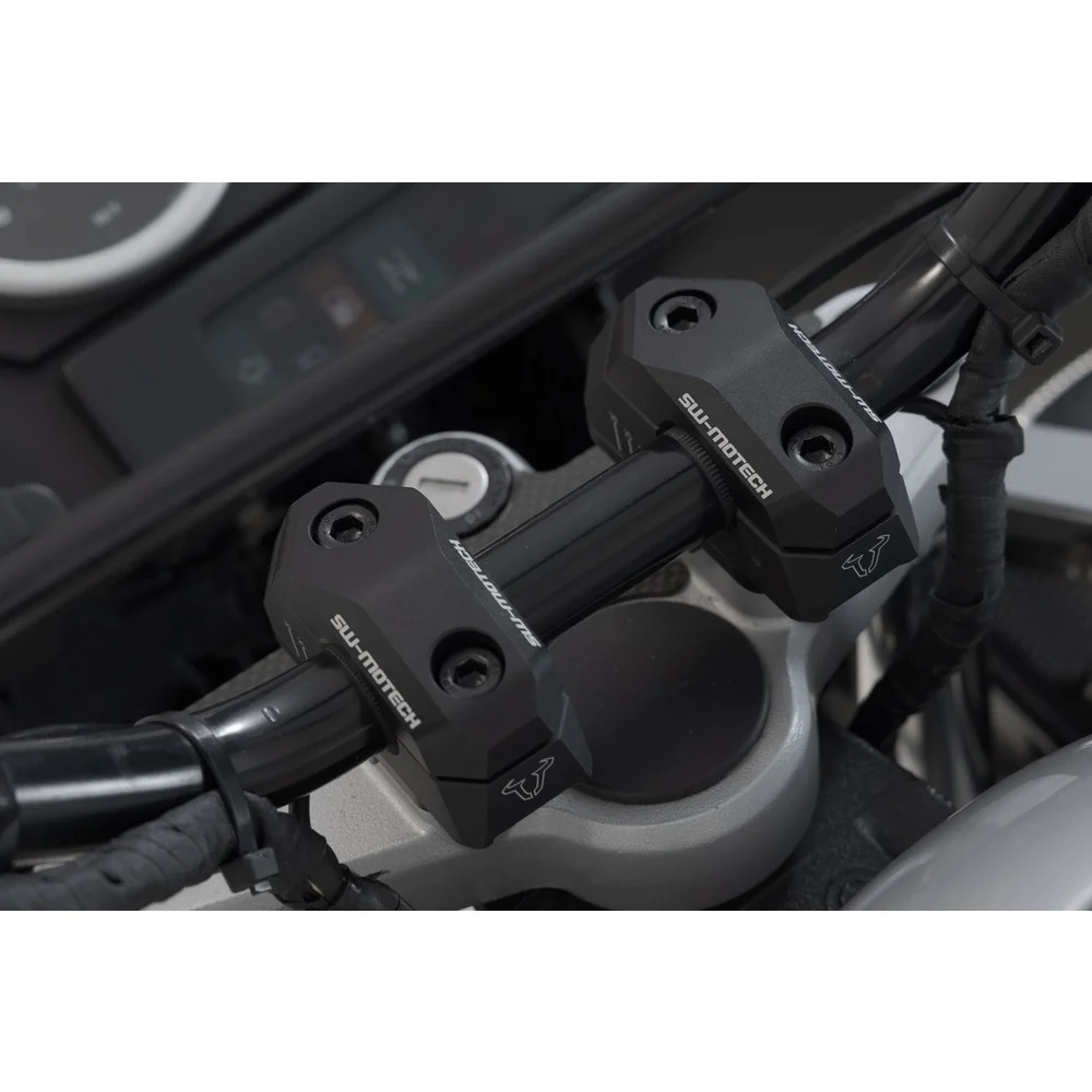 SW-Motech SW-LEH0003930000-B 25mm Bar Back Riser Black for 22mm Handlebars (with variable postion 5/10/15/20/25/30mm increments) - Image 4