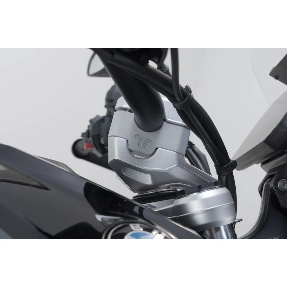 SW-Motech SW-LEH0703913000-S Bar Risers 30mm Silver for BMW R 1300 GS 23-Up - Image 2