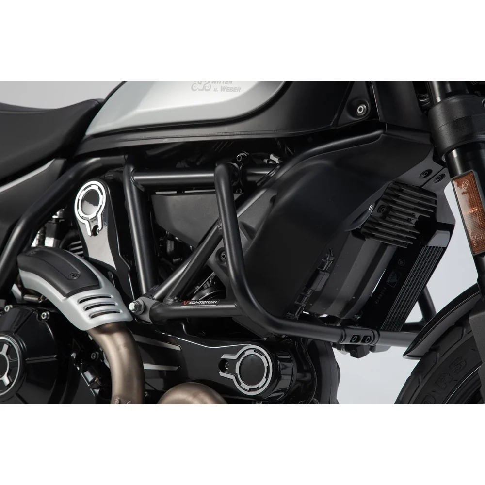 SW-Motech SW-SBL2257710001-B Crash Bars Black for Ducati Scrambler 14-Up Models - Image 4