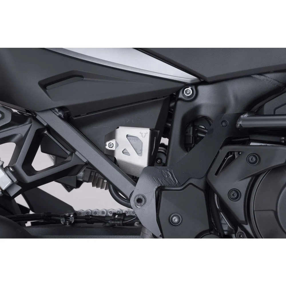 SW-Motech SW-SCT0517410000-S Brake Fluid Reservoir Guard Silver for Honda CRF1000L Africa Twin 17-Up/CRF1100L Africa Twin 19-Up/NT1100 21-Up/Suzuki V-Strom 1000 14-19