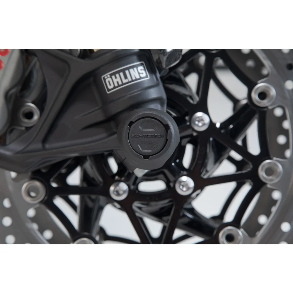 SW-Motech SW-STP1117610001-B Front Axle Slider Set Black for Triumph Tiger 1200 17-Up/Tiger 800 10-Up/Speed Triple 1050 15-Up/Yamaha Tenere 700 19-Up - Image 3