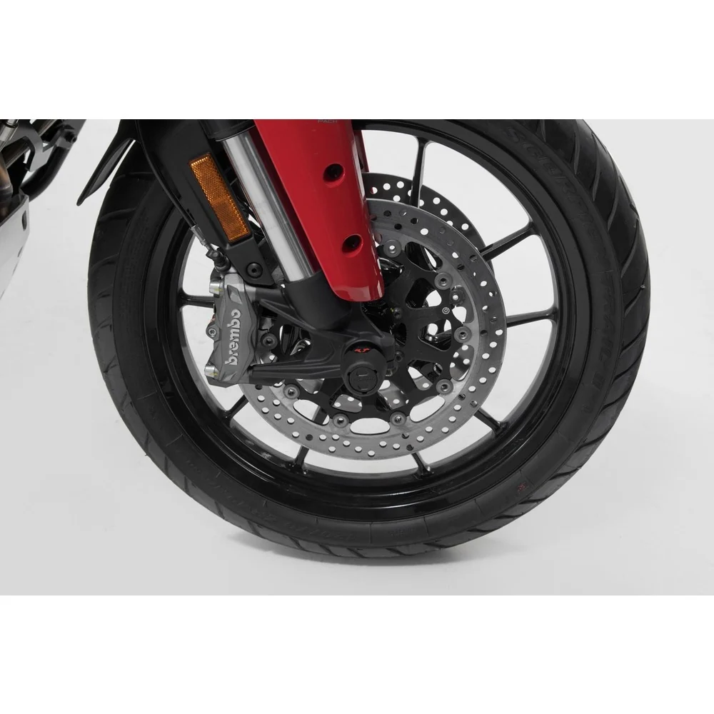 SW-Motech SW-STP2217610600-B Front Axle Slider Set Black for Ducati Multistrada V4 20-Up Models - Image 2