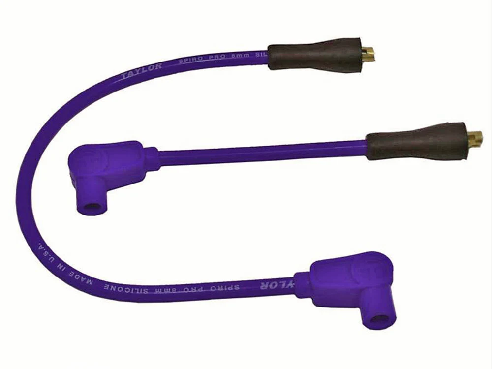 Taylor Cable Products TAY-10630 8mm Spark Plug Wire Set Blue for Softail 84-99/Dyna 91-98/FL 65-79/FX 65-85/Sportster 65-85