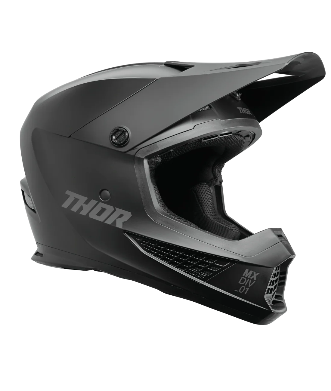 Thor 2025 Sector 2 Solid Matte Blackout Helmet