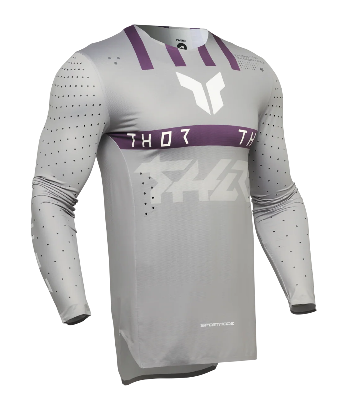 Thor 2025 Sportmode Flite Grey/Purple Jersey - Image 2