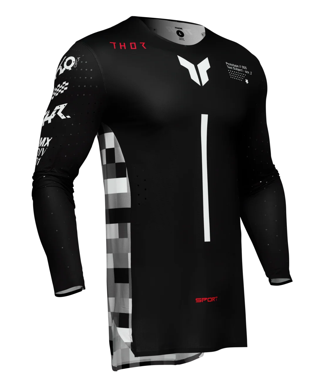 Thor 2025 Sportmode Riot Black/Red Jersey - Image 2