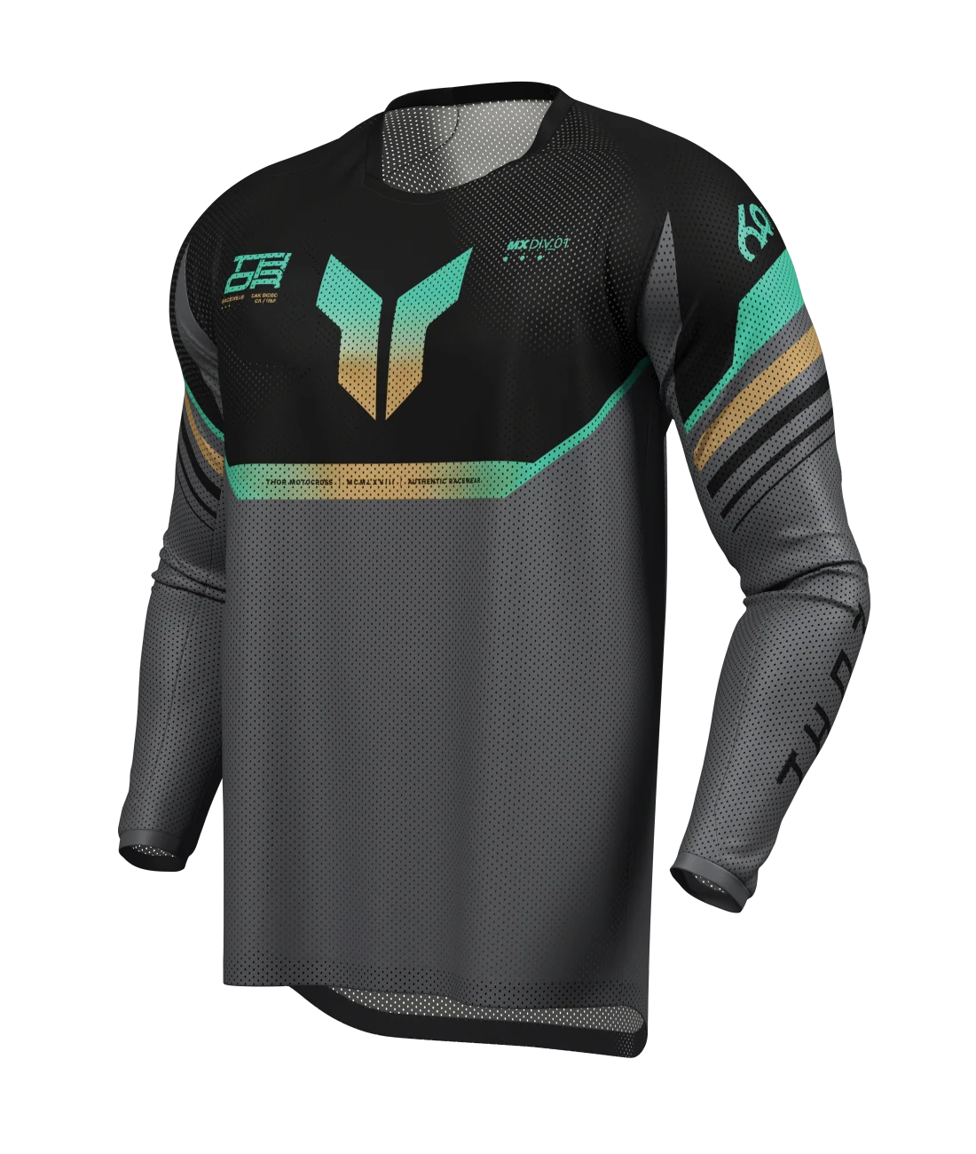 Thor 2026 Launchmode Air Raptor Black/Charcoal Jersey