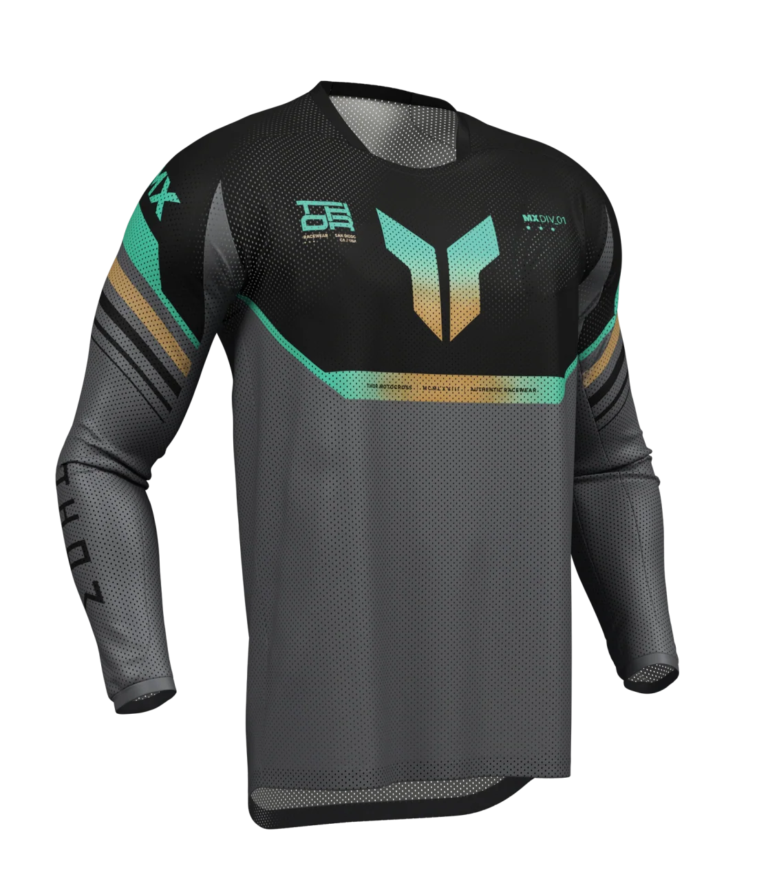 Thor 2026 Launchmode Air Raptor Black/Charcoal Jersey - Image 2