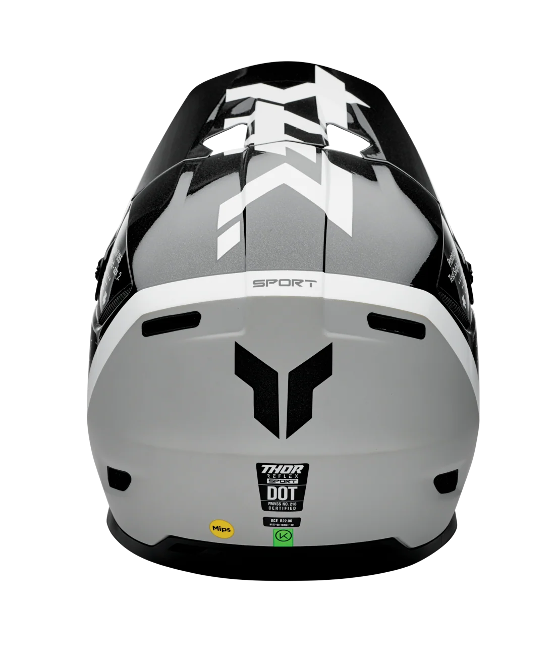 Thor 2026 Reflex Sport Riot Matte Black/White Helmet - Image 3