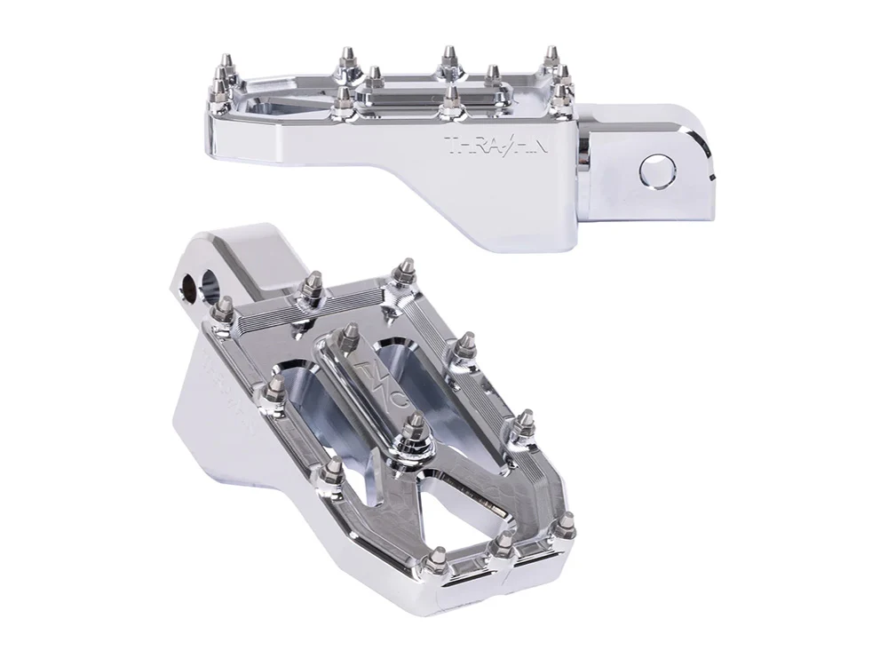 Thrashin Supply TS-TSC-2022-3-SR Aggressor Rear Passenger Footpegs Chrome for Harley-Davidson Softail 18-Up