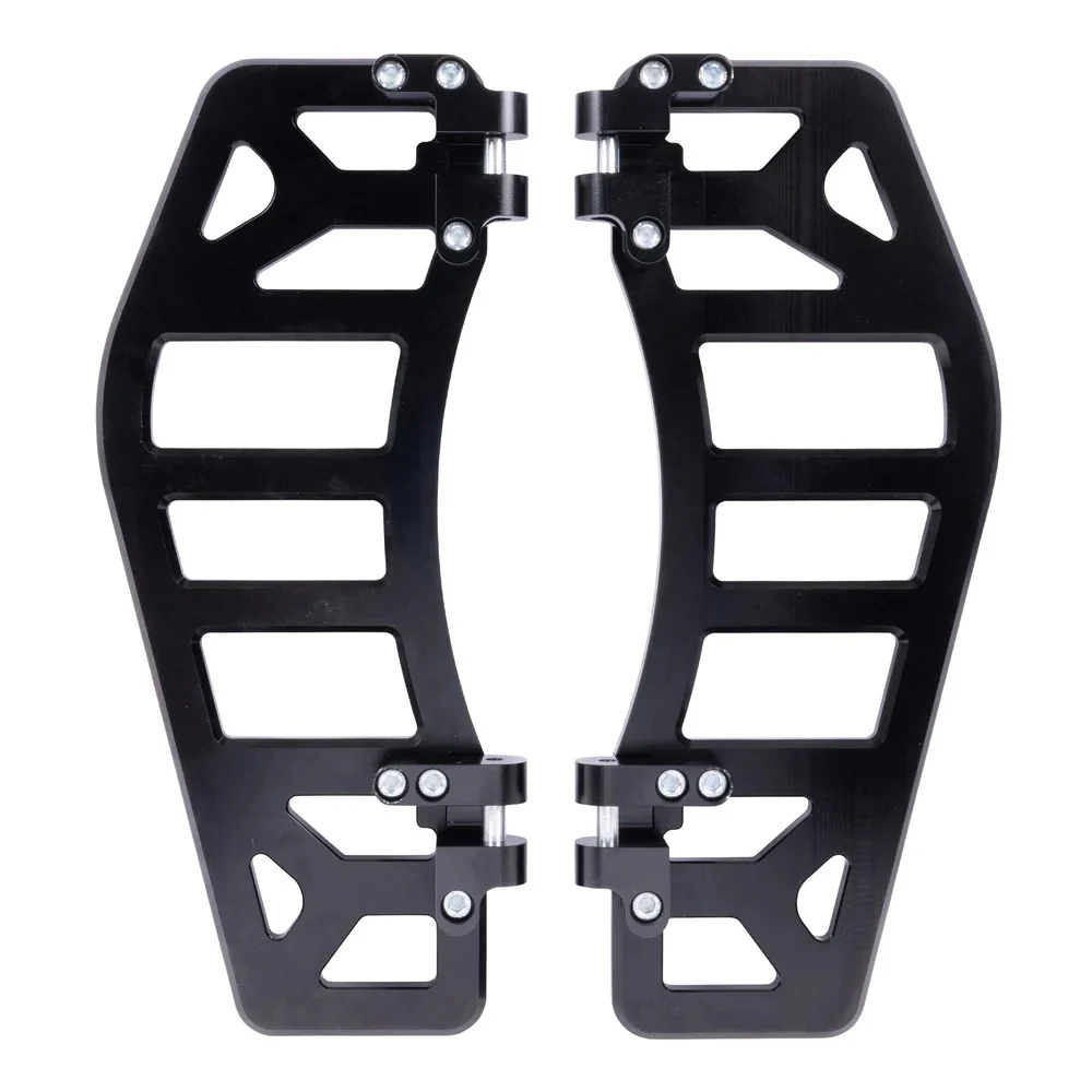 Thrashin Supply TS-TSC-2219-1 Aggressor Front Rider Floorboards Black for Harley-Davidson Touring 82-16/FL Softail 86-17/Dyna Switchback 12-16 - Image 2