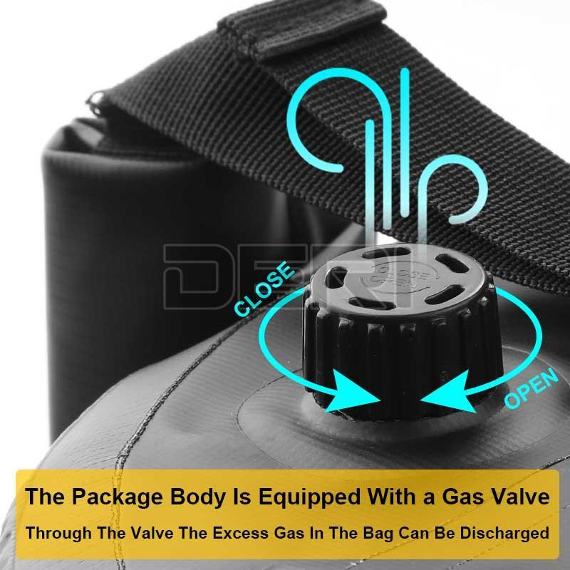 Travel Roll Bag Black Dry Roll / Tail Bag 80L 100% Waterpoof - Image 3