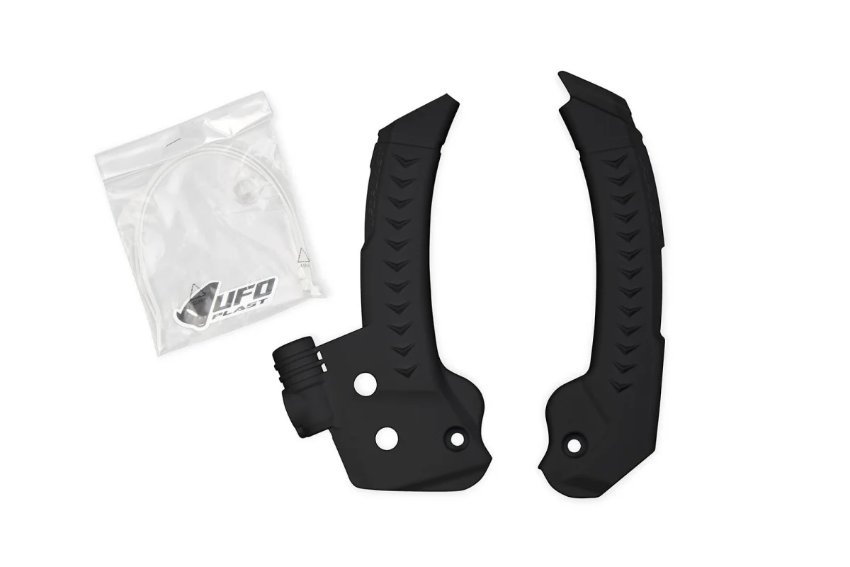 UFO Frame Guards Black for Husqvarna TC 125/TC 150/TC 250/FC 250/FC 350/FC 450/FX 350/FX 450/TX 300 23-Up/TC 300 25-Up/FC 250/FC 450 Rockstar Edition 24-Up