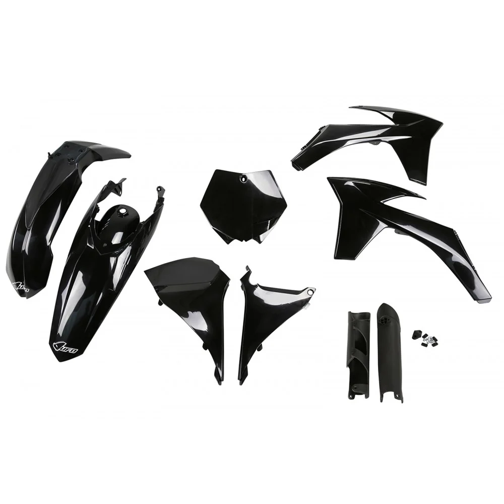 UFO Full Plastics Kit Black for KTM SX 125/SX 150/SX 250/SX-F 250/SX-F 350/SX-F 450/XC 125/XC 150/XC 250/XC-F 250/XC-F 350/XC-F 450/XCF 250/XCF 350/XCF 450 2011